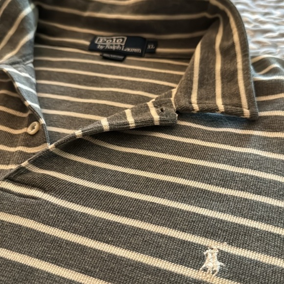 POLO RALPH LAUREN men’s long-sleeve striped shirt, XL - Picture 3 of 8
